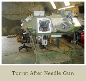 Previous Project CVR T Sabre 02 FD 14 Turret Section Turret After Needle Gun